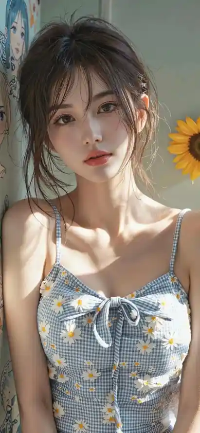 4k吊带壁纸 - 好看 - 少女 - 居家「哲风壁纸」