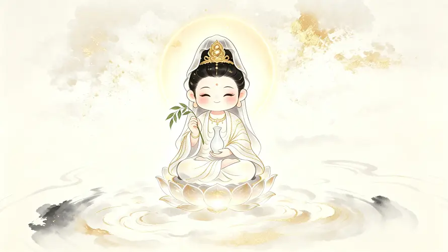 4k古风壁纸 - 手绘 - 国风 - 莲花「哲风壁纸」