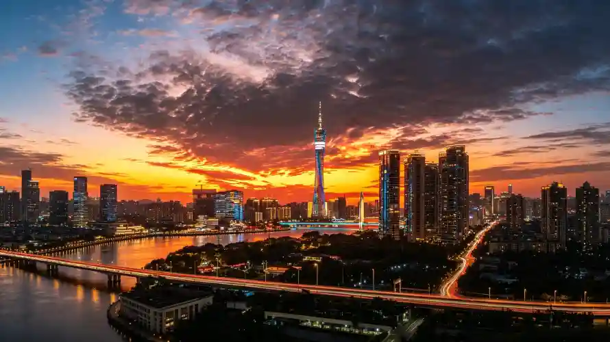 4k好看壁纸 - 广州 - 晚霞 - 桥梁「哲风壁纸」 4k好看壁纸 - 广州 - 晚霞 - 桥梁「哲风壁纸」