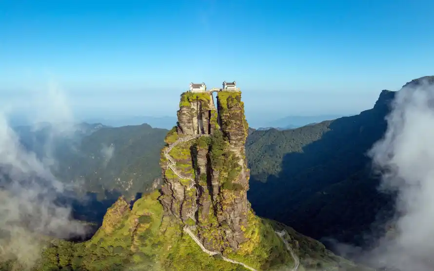 4k山顶壁纸 - 蓝天 - 悬崖 - 风景「哲风壁纸」