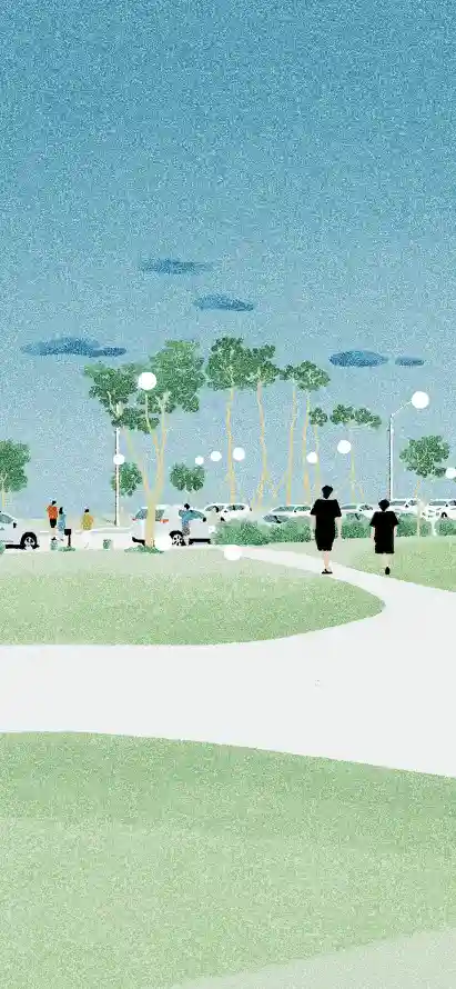 4k公园壁纸 - 卡通 - 夏日 - 户外「哲风壁纸」