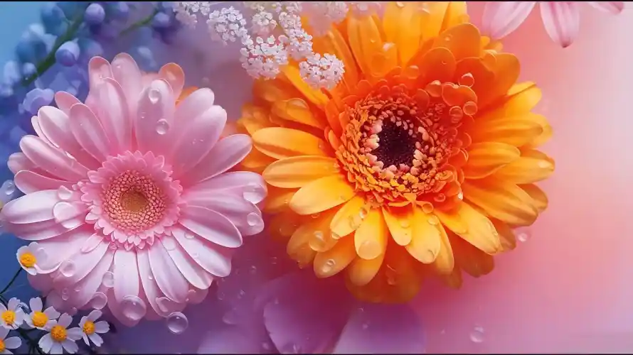 4k植物壁纸 - 橙色 - 水珠 - 清新「哲风壁纸」 4k植物壁纸 - 橙色 - 水珠 - 清新「哲风壁纸」