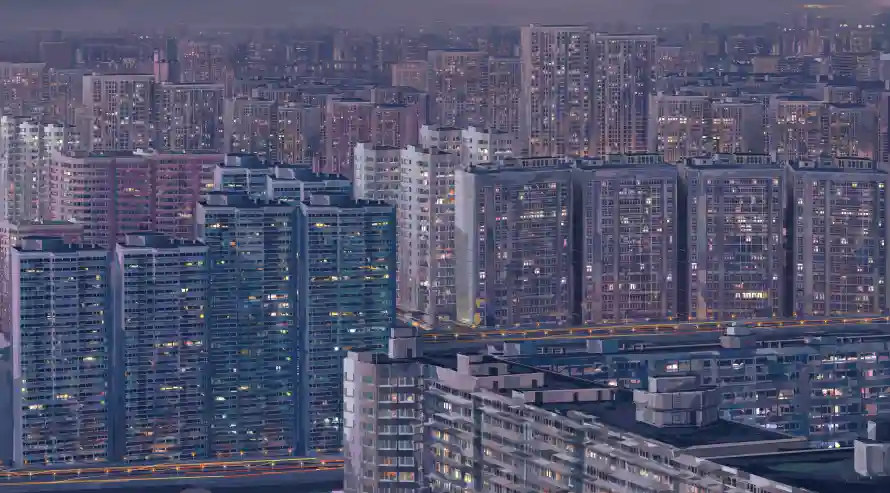 4k城市壁纸 - 夜景 - 插画 - 高楼「哲风壁纸」