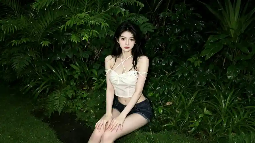 3k写真壁纸-氛围感与夏日-白色吊带壁纸分享「哲风壁纸」