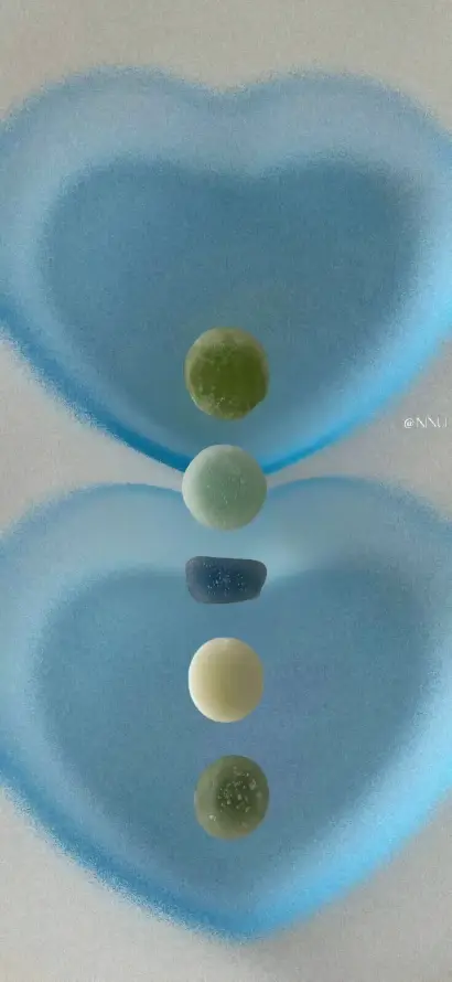 4k圆润壁纸 - 浅蓝 - 爱心 - 简约「哲风壁纸」
