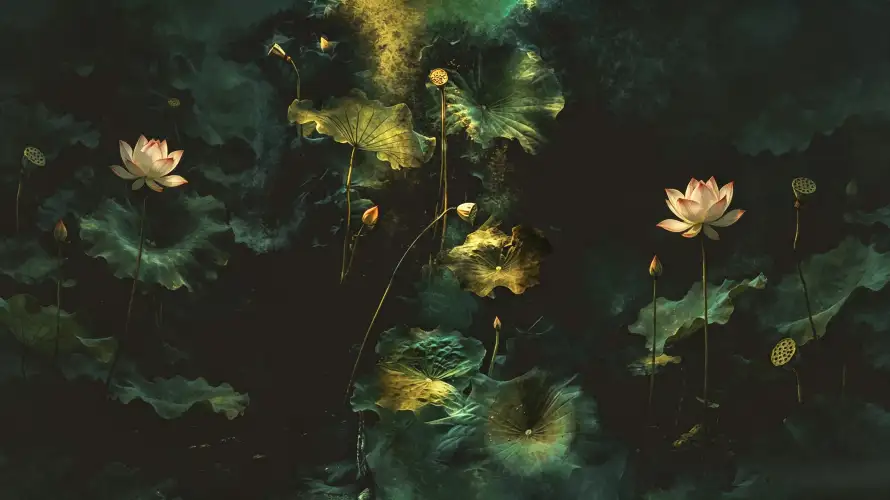 4k夏季壁纸 - 暗调 - 水景 - 粉色「哲风壁纸」