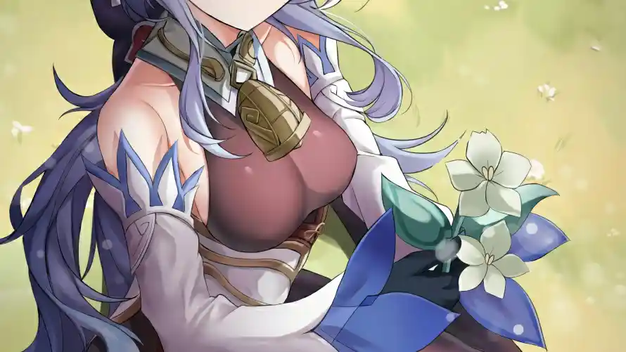 4k原神壁纸 - 少女 - 甘雨 - 白花「哲风壁纸」