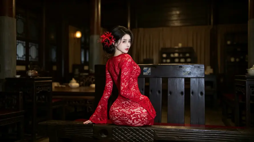 4k旗袍壁纸 - 古风 - 好看 - 复古「哲风壁纸」