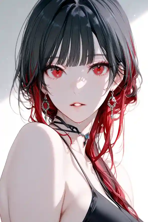 4k吊带壁纸 - 少女 - 插画 - 耳饰「哲风壁纸」