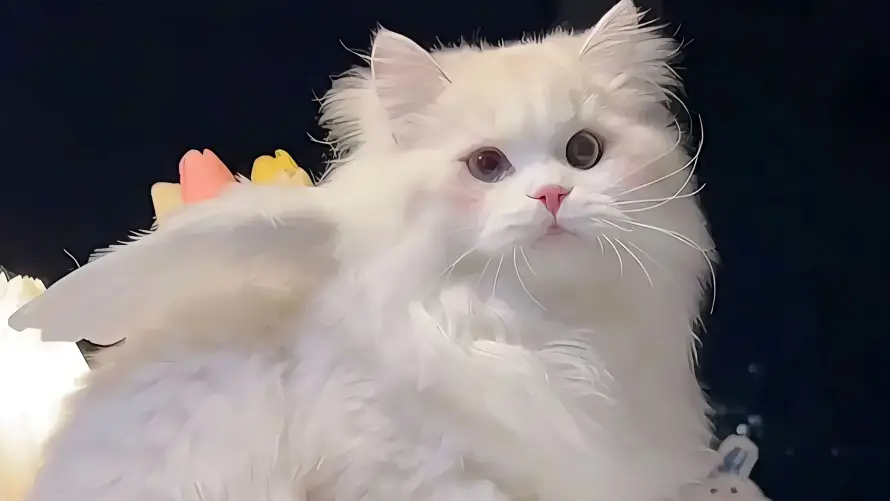 4k可爱壁纸 - 宠物 - 猫咪 - 花朵「哲风壁纸」