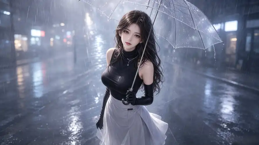 4k冷调壁纸 - 卷发 - 好看 - 少女「哲风壁纸」