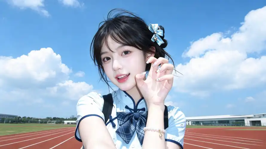 3k好看壁纸-新中式校服 - 少女-户外热门的壁纸「哲风壁纸」