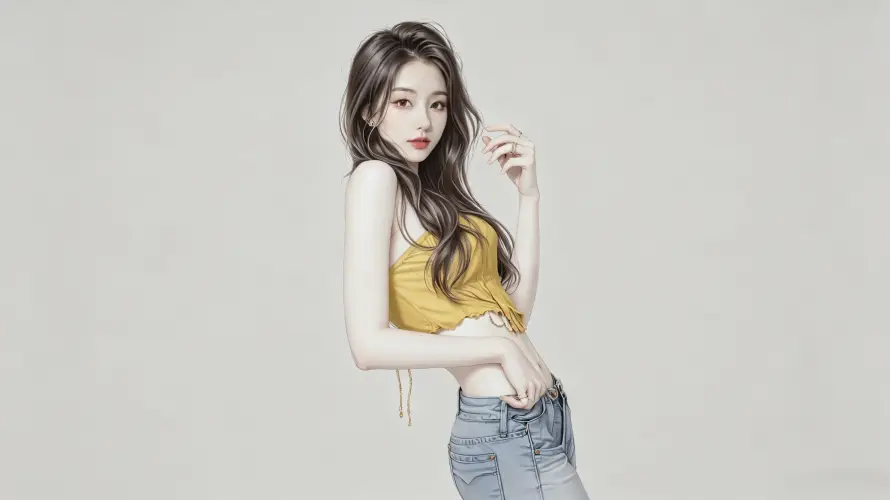 4k写真壁纸 - 卷发 - 时尚 - 美女「哲风壁纸」