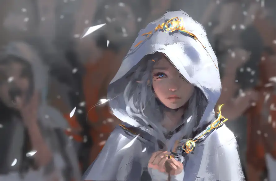 4k下雪壁纸 - 佩剑 - 兜帽 - 插画「哲风壁纸」 4k下雪壁纸 - 佩剑 - 兜帽 - 插画「哲风壁纸」