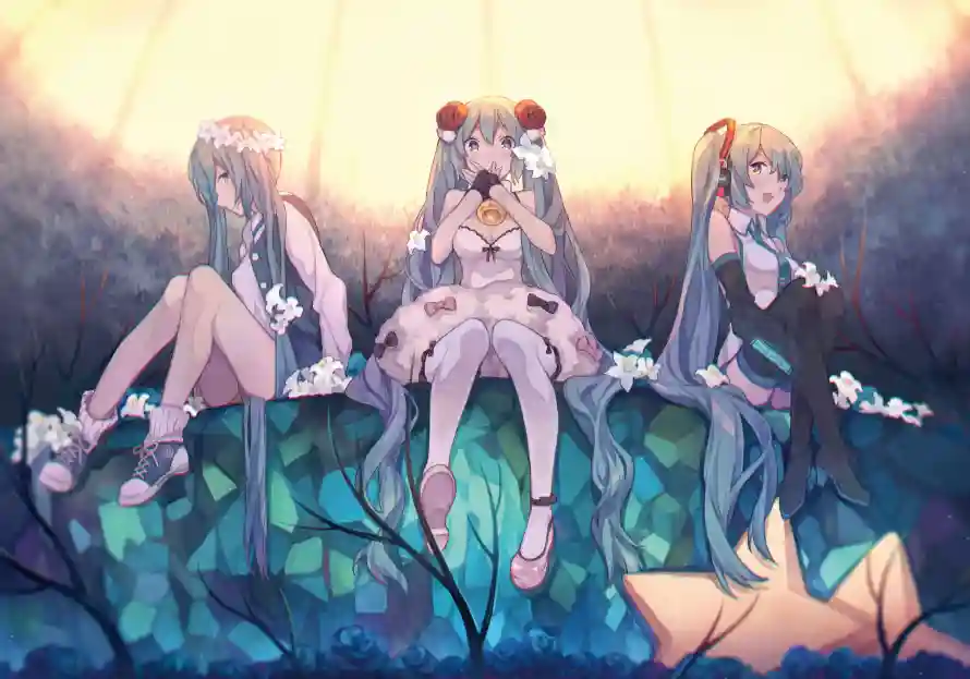 4k动漫壁纸 - 坐姿 - 少女 - 插画「哲风壁纸」