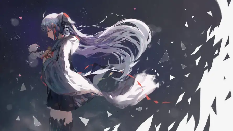 4k动漫壁纸 - 少女 - 插画 - 碎片「哲风壁纸」