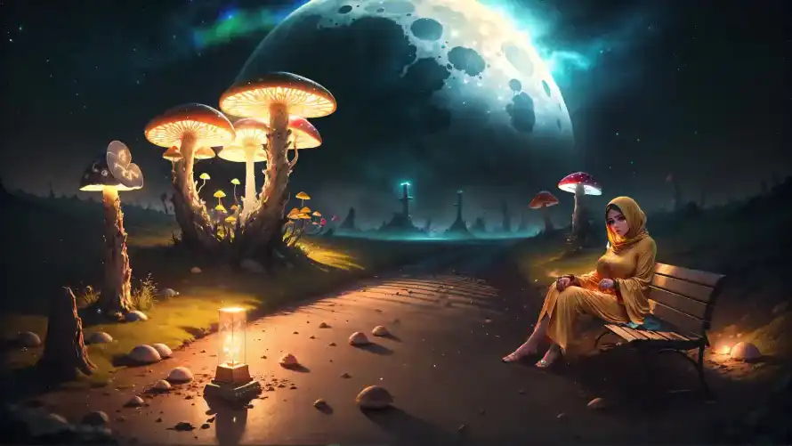 2k发光壁纸-外星 - 夜景-奇幻「哲风壁纸」