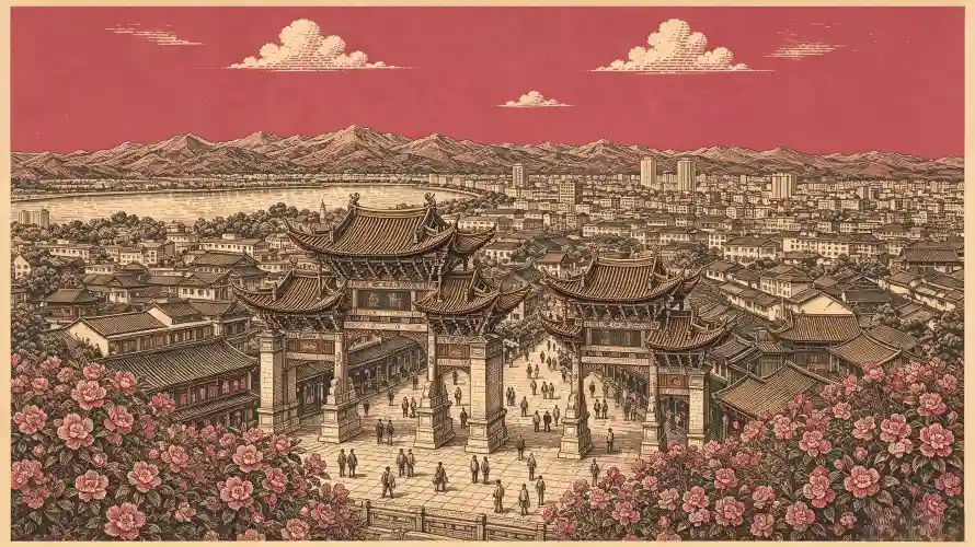 3k全国壁纸-古牌坊壁纸和古城-中式建筑热门的壁纸「哲风壁纸」