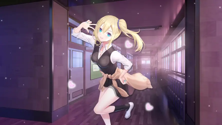 4k少女壁纸-抬手 - 爱心-蓝眼「哲风壁纸」