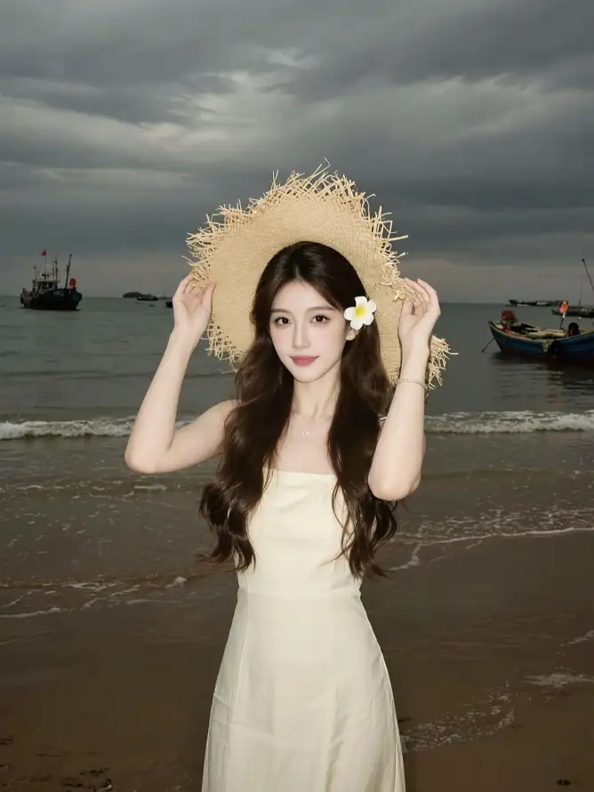 4k卷发壁纸 - 好看 - 海景 - 海滩「哲风壁纸」