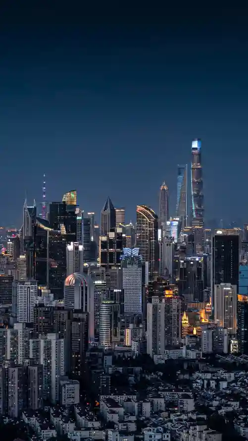 4k上海壁纸 - 夜空 - 灯光 - 都市「哲风壁纸」