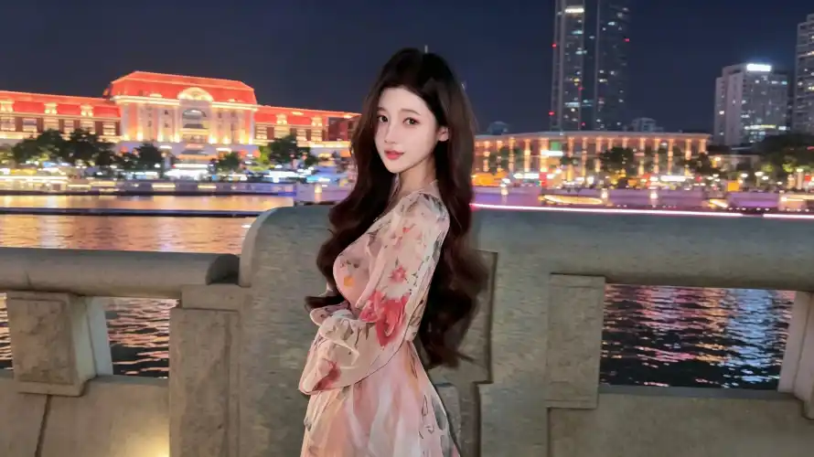 4k卷发壁纸 - 夜景 - 水面 - 江边「哲风壁纸」