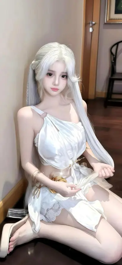4k3D壁纸 - 坐姿 - 好看 - 少女「哲风壁纸」