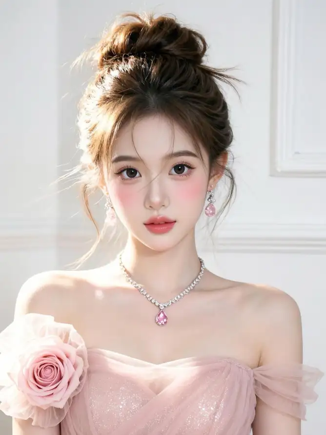 4k好看壁纸 - 少女 - 玫瑰 - 粉色「哲风壁纸」