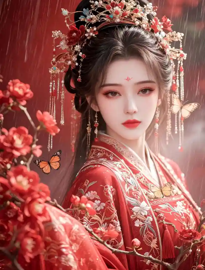 4k发饰壁纸 - 古装 - 古风 - 婚服「哲风壁纸」