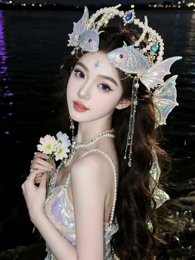 4k卷发壁纸 - 夜景 - 好看 - 江边「哲风壁纸」