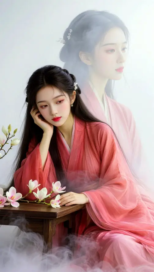 4k写真壁纸 - 好看 - 托腮 - 汉服「哲风壁纸」