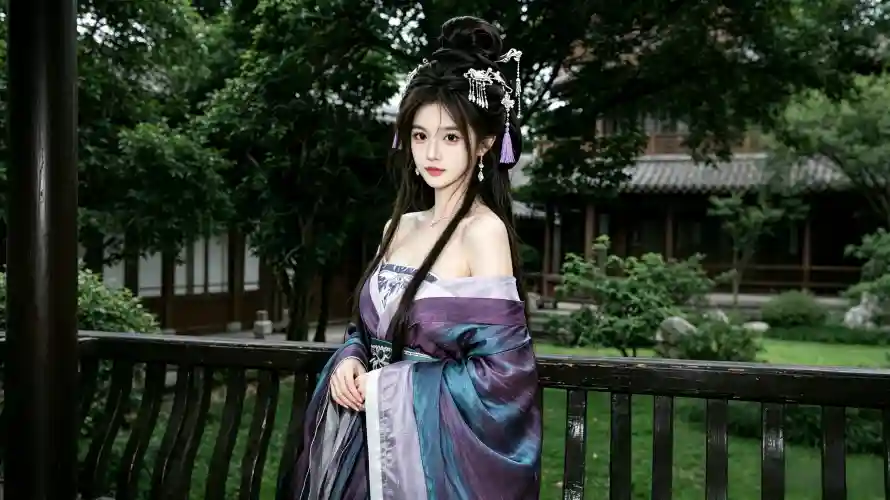 4k发髻壁纸 - 古风 - 好看 - 庭院「哲风壁纸」