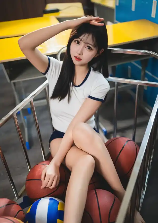 4k少女壁纸 - 排球 - 清纯 - 看台「哲风壁纸」