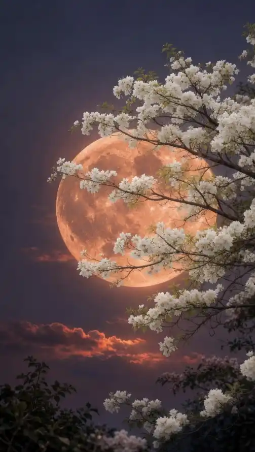 4k夜晚壁纸 - 树 - 夜空 - 孤寂「哲风壁纸」
