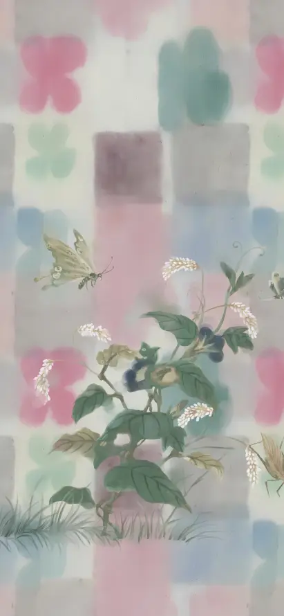 4k国风壁纸 - 手绘 - 树枝 - 植物「哲风壁纸」