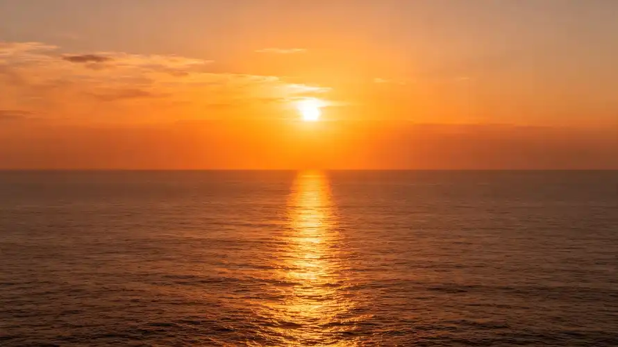 4k夕阳壁纸 - 大海 - 天空 - 晚霞「哲风壁纸」