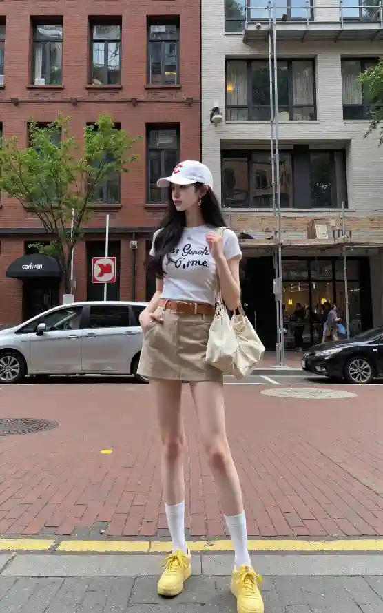 4k好看壁纸 - 美女 - 街拍 - 单肩包「哲风壁纸」