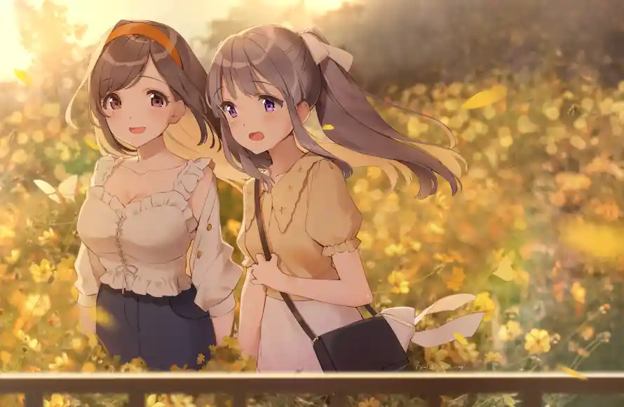4k暖光壁纸 - 日系 - 少女 - 挎包「哲风壁纸」
