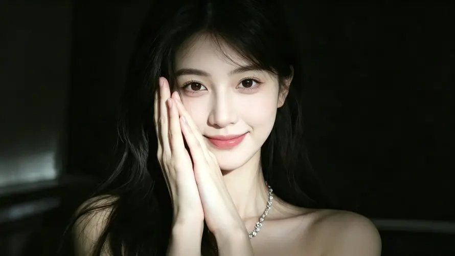 4k项链壁纸 - 美女 - 写真 - 微笑「哲风壁纸」