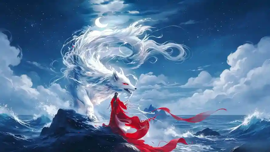 4k古风壁纸 - 国风 - 大海 - 天空「哲风壁纸」