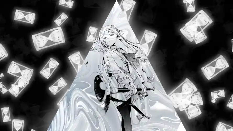 2k动漫壁纸-芙莉莲壁纸和斗篷-黑白插画壁纸分享「哲风壁纸」