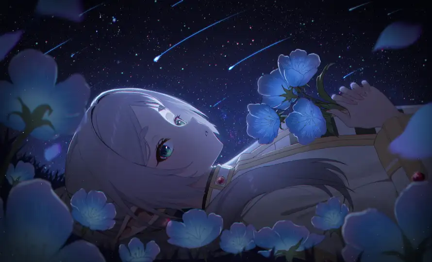 4k动漫壁纸 - 夜晚 - 星空 - 流星「哲风壁纸」