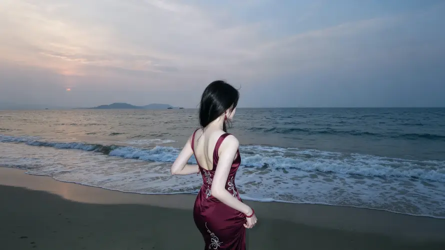 4k大海壁纸 - 日落 - 沙滩 - 海浪「哲风壁纸」