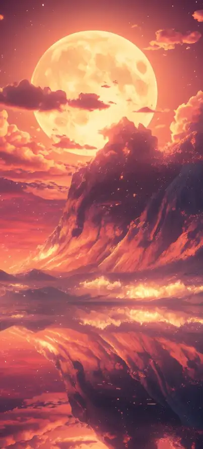 4k血月壁纸 - 水面 - 倒影 - 天空「哲风壁纸」