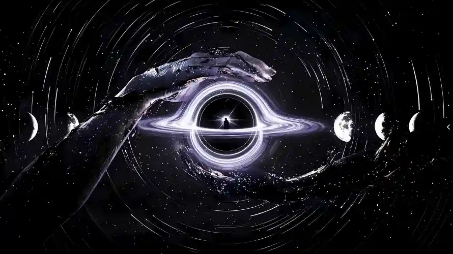 4k宇宙壁纸 - 黑洞 - 紫色 - 光环「哲风壁纸」
