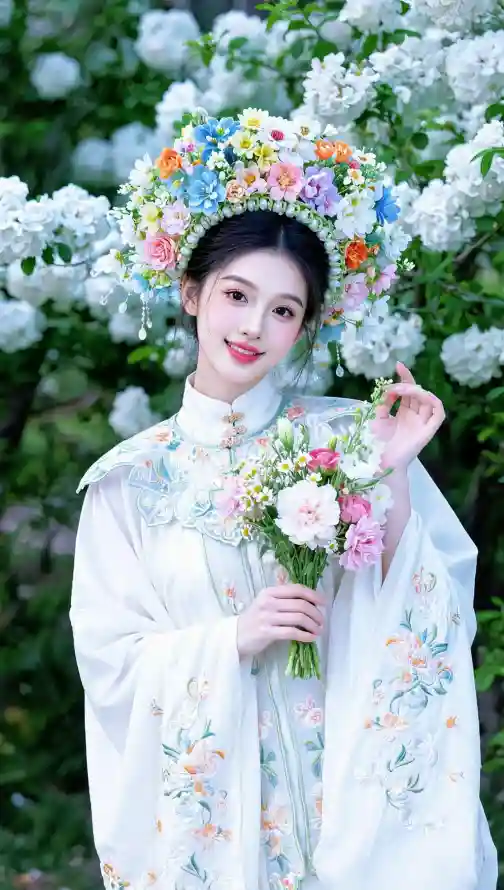 4k国风壁纸 - 好看 - 少女 - 微笑「哲风壁纸」