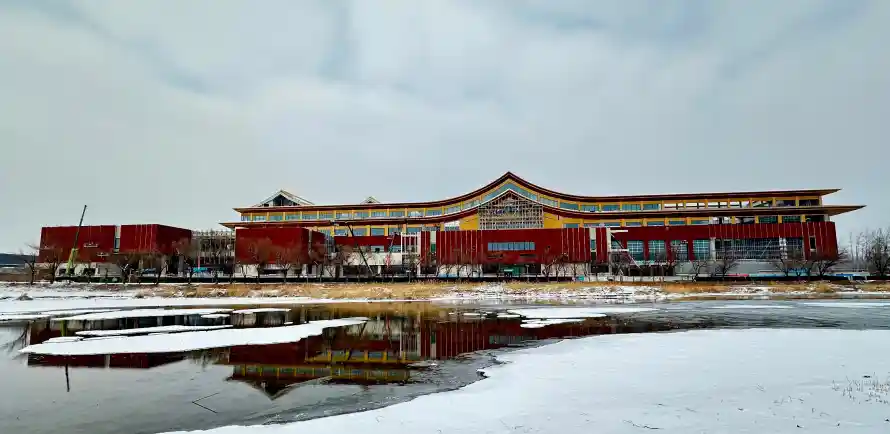 4k倒影壁纸-中式建筑 - 冬季-公共建筑免费下载「哲风壁纸」