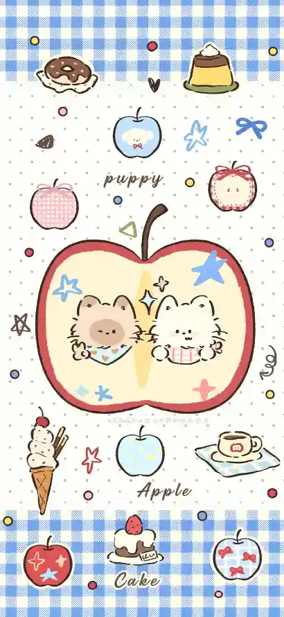 4k卡通壁纸 - 可爱 - 小猫 - 布丁「哲风壁纸」