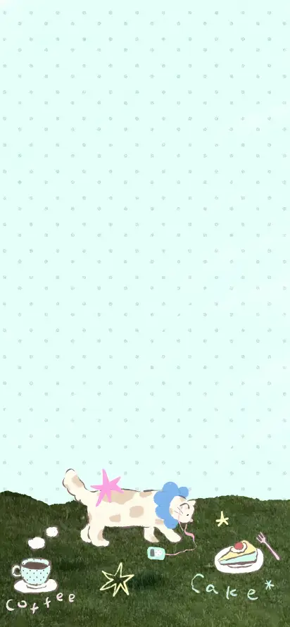 4k卡通壁纸 - 咖啡 - 小猫 - 手绘「哲风壁纸」