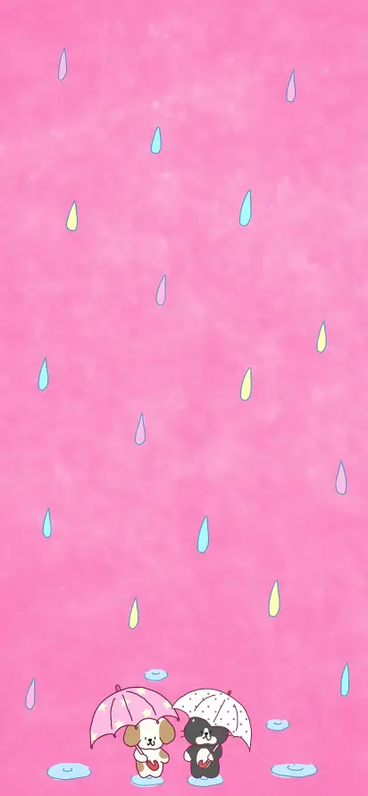 4kQ版壁纸 - 下雨 - 卡通 - 可爱「哲风壁纸」
